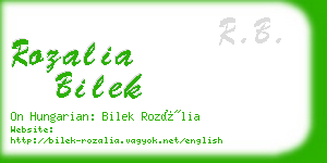 rozalia bilek business card